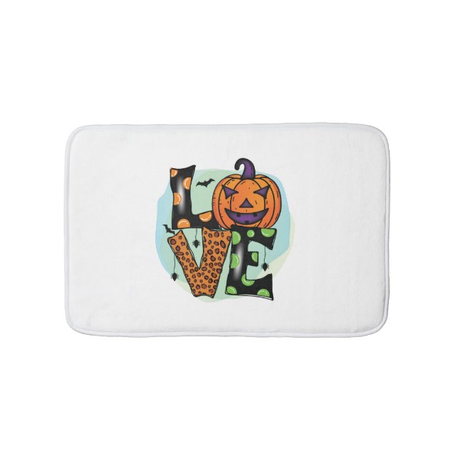 Love Halloween, Halloween, Scary, Costume Bath Mat (Front)