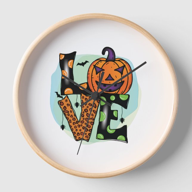 Love Halloween, Halloween, Scary, Costume Clock (Front)