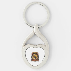 Love Halloween Haunted House Crescent Moon Black C Key Ring