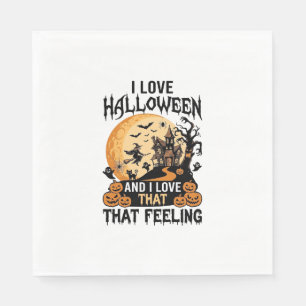 Love Halloween Haunted House Moon Witch Pumpkins_1 Napkin