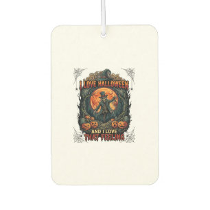 Love Halloween Skeleton Scarecrow Full Moon Pumpki Car Air Freshener