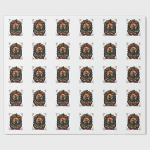 Love Halloween Skeleton Scarecrow Full Moon Pumpki Wrapping Paper