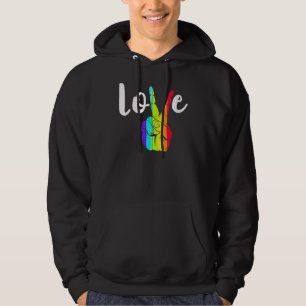 Love Hand Rainbow Colour Lgbt Celebrate Lgbt Q Men Hoodie