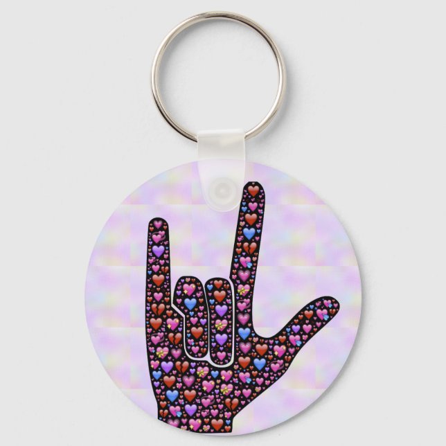 Love Hand Sign keychain (Front)