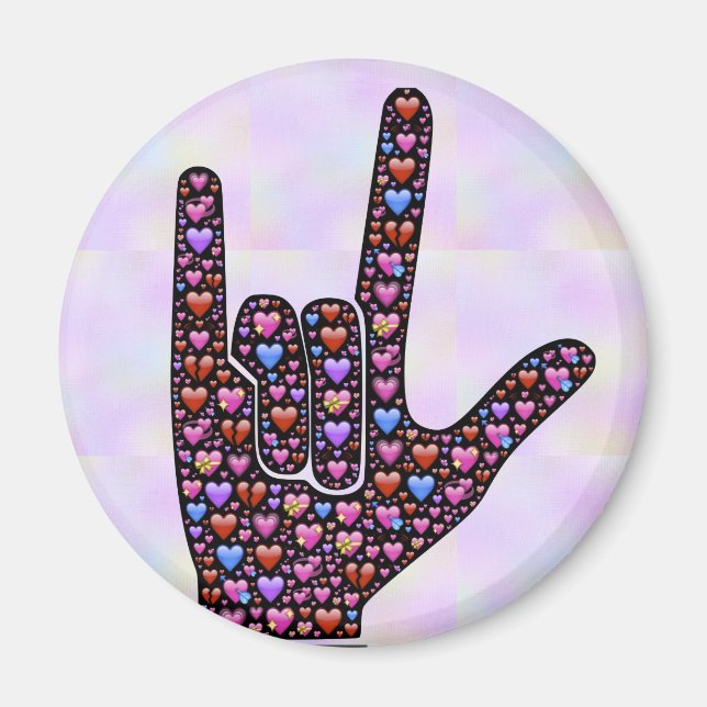 Love Hand Sign magnet (Front)