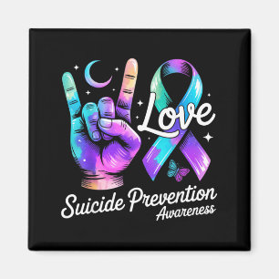 Love Hand Sign Prevention Awareness September Magnet