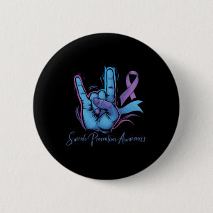 Love Hand Sign Suicide Prevention Awareness Week S 6 Cm Round Badge