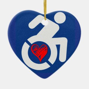 Love Handicapped Ceramic Tree Decoration