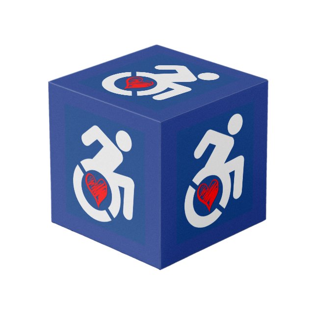 Love Handicapped Cube (Front Angled)