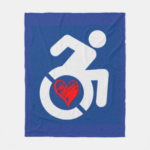 Love Handicapped Fleece Blanket