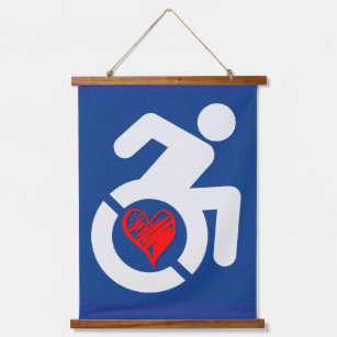 Love Handicapped Hanging Tapestry