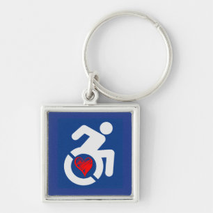 Love Handicapped Key Ring