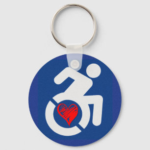 Love Handicapped Key Ring