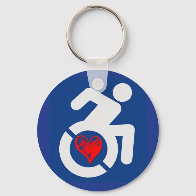 Love Handicapped Key Ring (Front)