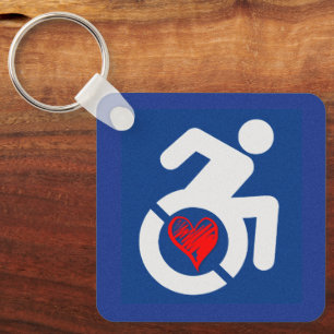 Love Handicapped Key Ring