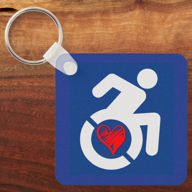 Love Handicapped Key Ring (Front)