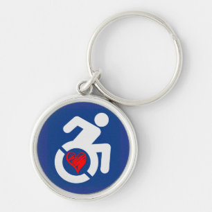 Love Handicapped Key Ring