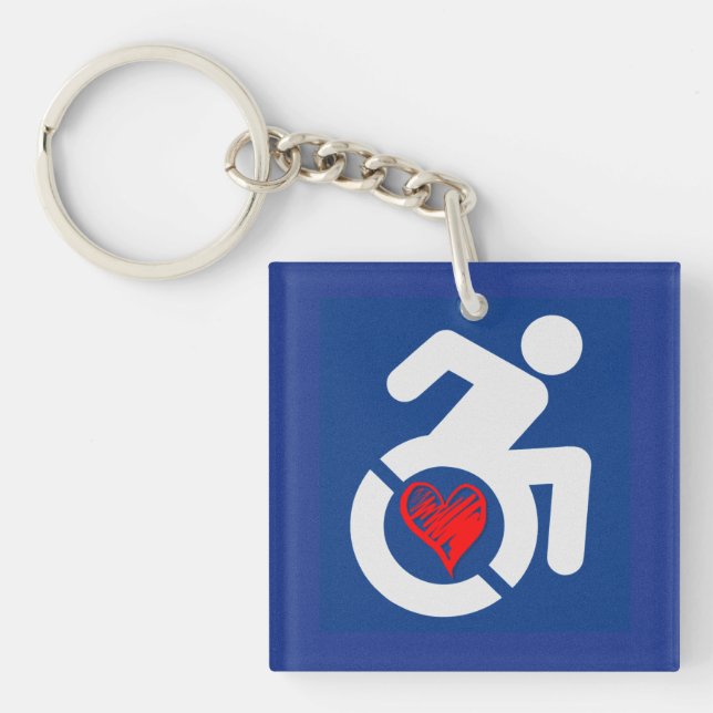 Love Handicapped Key Ring (Front)