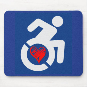 Love Handicapped Mouse Mat