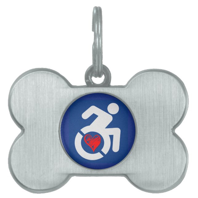Love Handicapped Pet ID Tag (Front)