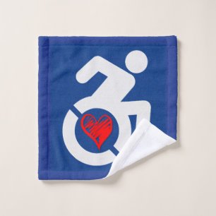 Love Handicapped Wash Cloth