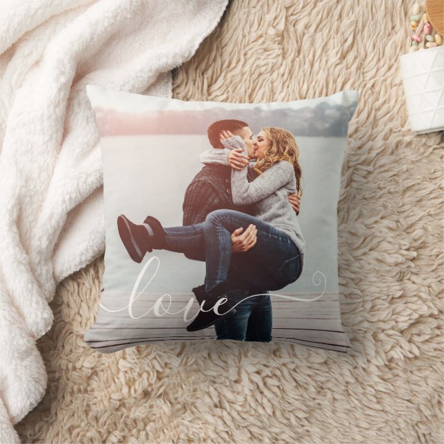 LOVE Handwritten Photo Personalised Cushion (Blanket)