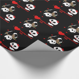 Love Hanging Around You PANDA BEARS by LeahG Wrapping Paper