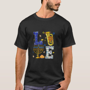 LOVE Hanukkah Jewish Costume Tuba Instrumentalist T-Shirt