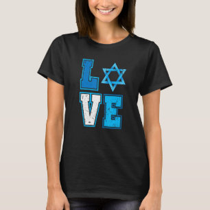 Love Hanukkah Star Of David Happy Chanukkah Costum T-Shirt