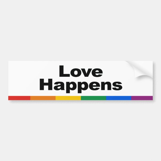 Love Happens Bumper Sticker (Front)