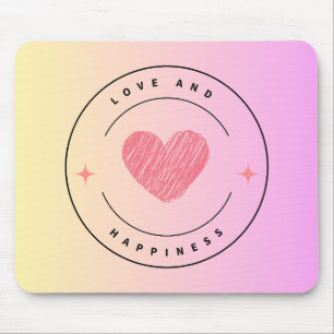 Love & Happiness Drink Coaster Mouse Mat