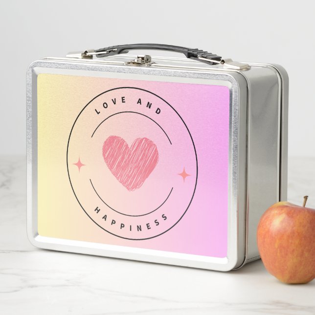 Love & Happiness Metal Lunch Box (In Situ)