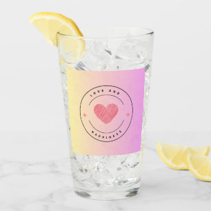 Love & Happiness Mug Glass