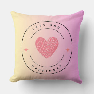 Love & Happiness Throw Pillow