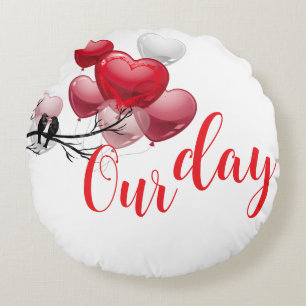 Love – Happy Valentine's Day Round Cushion