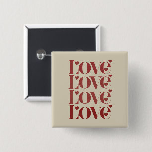 Love Happy Valentine's Day Valentine Couple  15 Cm Square Badge