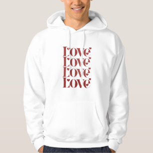 Love Happy Valentine's Day Valentine Couple Hoodie