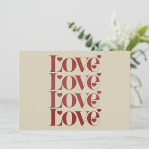 Love Happy Valentine's Day Valentine Couple Thank You Card