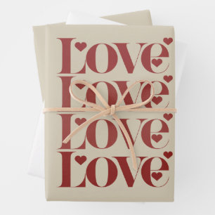 Love Happy Valentine's Day Valentine Couple  Wrapping Paper Sheet