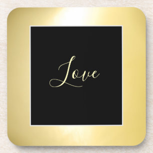 "Love" Hard plastic  Coaster