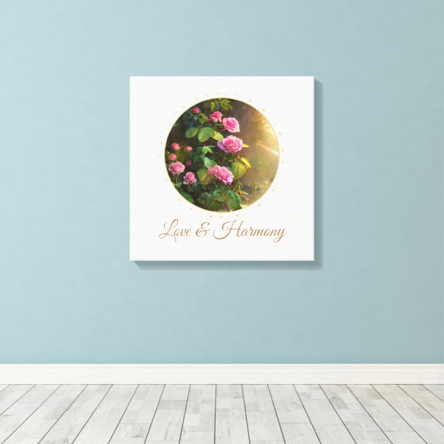 Love & Harmony - Wrapped Canvas (Insitu(Wood Floor))
