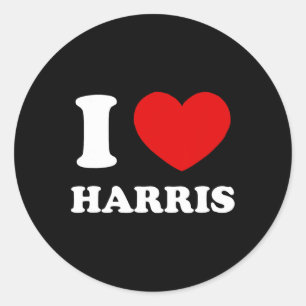 Love Harris I Heart Harris Funny First Name Harris Classic Round Sticker