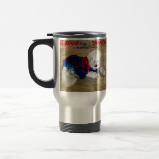 Love Has 4 Paws Quote With Custom Option Travel Mug