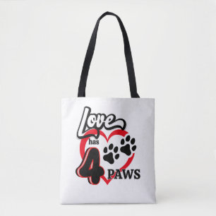 Love Has Four Paws Tote Bag