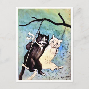 Love has its ups and downs by Louis Wain Postcard