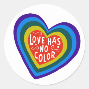 Love Has No Color Anti-Racism/Discrimination Classic Round Sticker