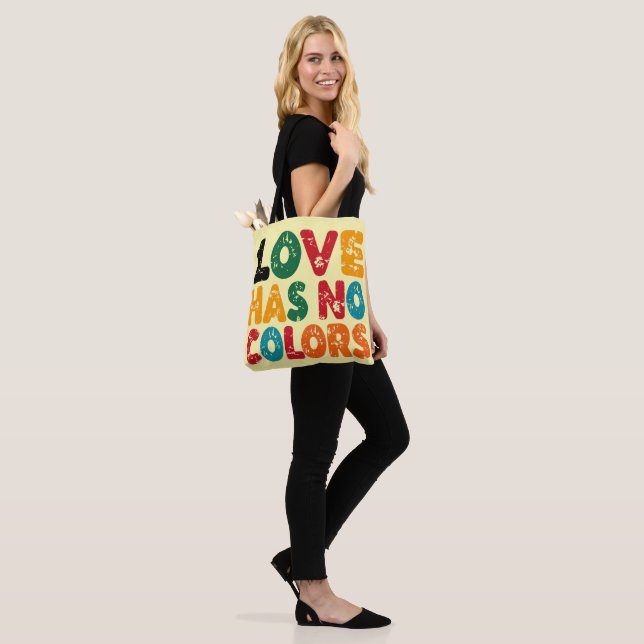 Love Has No Colours Tote Bag (On Model)