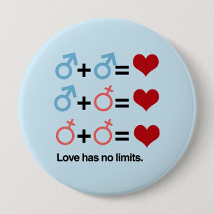 LOVE HAS NO LIMITS - .png 10 Cm Round Badge