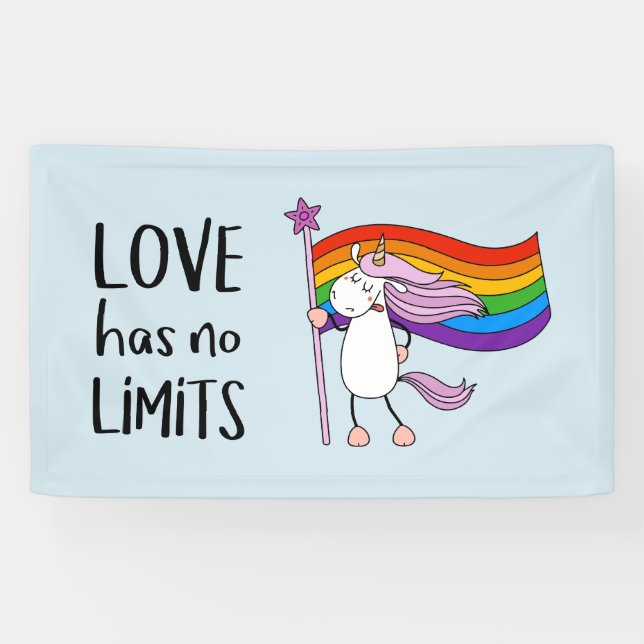 Love Has No Limits Unicorn Banner (Horizontal)