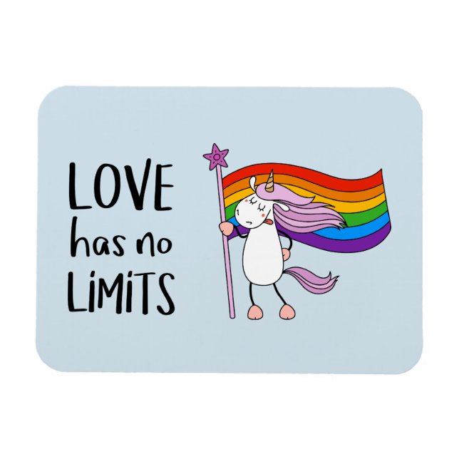 Love Has No Limits Unicorn Magnet (Horizontal)